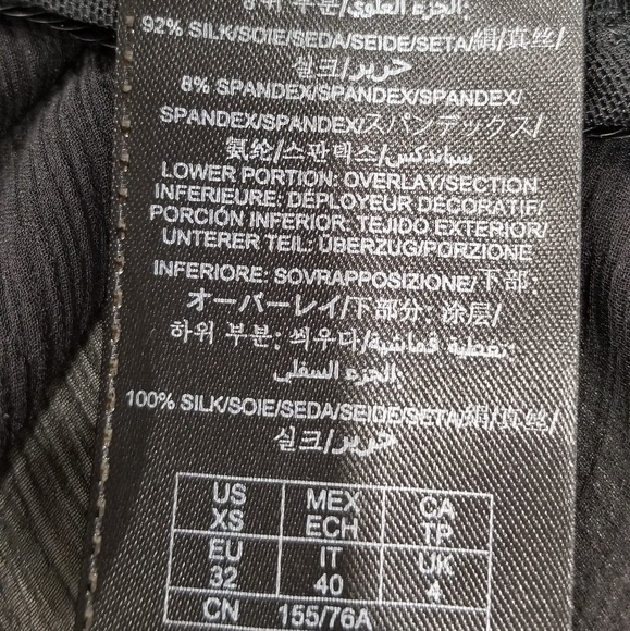 Black silk top - Picture 3 of 3